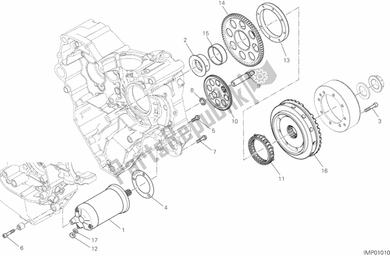 All parts for the Electric Starting And Ignition of the Ducati Diavel Xdiavel S Brasil 1260 2019